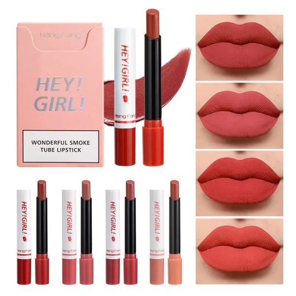4-in-1 Cigarette Matte Lipstick Set – Long-Lasting & Non-Sticky