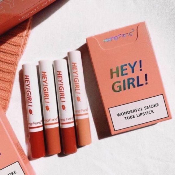 4-in-1 Cigarette Matte Lipstick Set – Long-Lasting & Non-Sticky