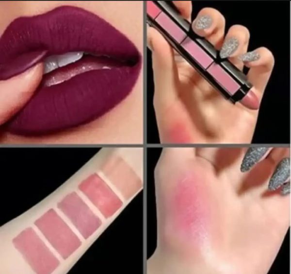 Huda Beauty 5-in-1 Nude Matte Lipsticks – Long Lasting & Waterproof