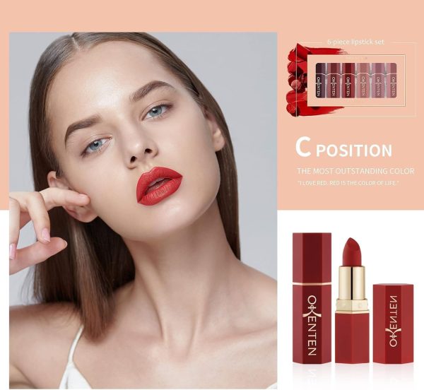 OKENTEN 6-Pcs Lipstick Set – Creamy, Vibrant & Long-Lasting