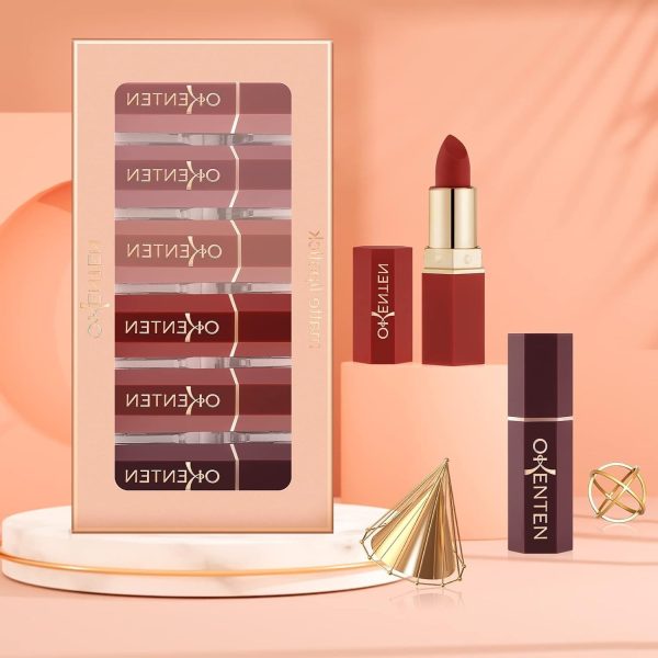 OKENTEN 6-Pcs Lipstick Set – Creamy, Vibrant & Long-Lasting