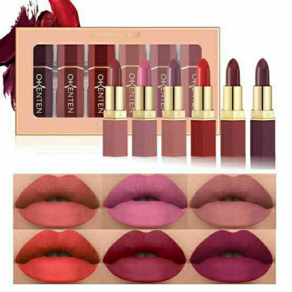 OKENTEN 6-Pcs Lipstick Set – Creamy, Vibrant & Long-Lasting