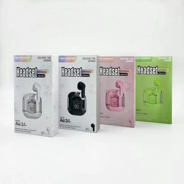 Air 31 Wireless Earbuds – Transparent Case, Type-C, Bluetooth 5.3