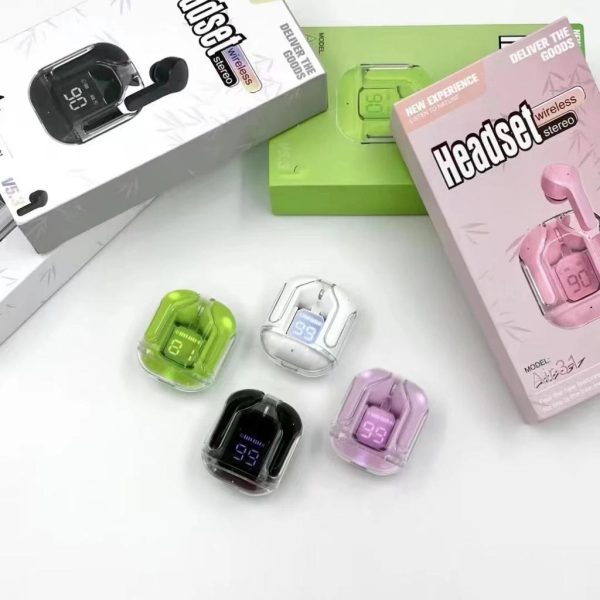 Air 31 Wireless Earbuds – Transparent Case, Type-C, Bluetooth 5.3