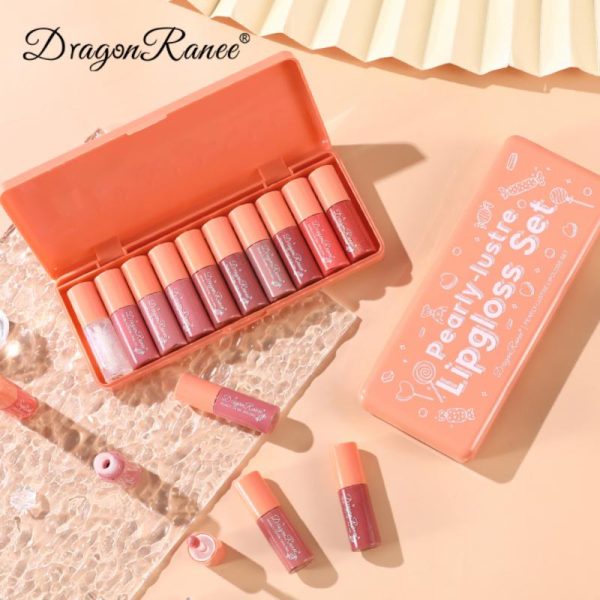 Dragon Ranee 10-Pcs Velvet Matte Lipstick Set – Long Lasting & Waterproof