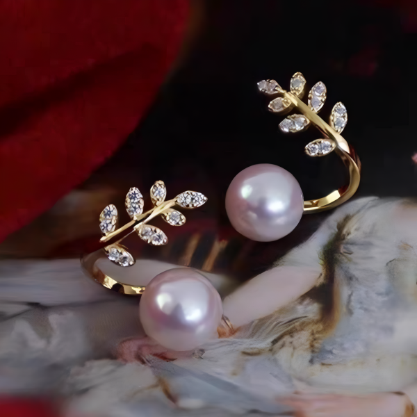 Elegant Leaf Pearl Korean Earrings – Stylish Women’s Jewelry