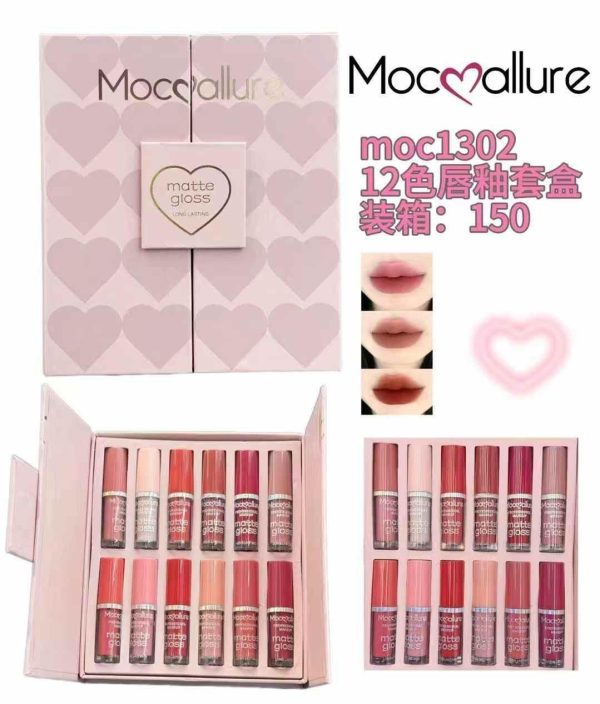 Mocallure 12-Piece Lip Gloss Set – High Pigment, Long-Lasting Shine