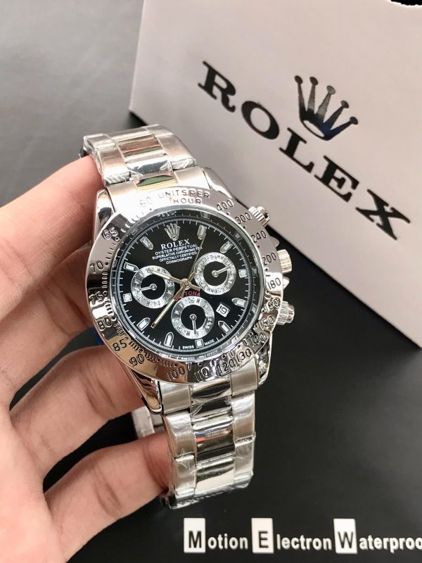 Rolex Daytona Quartz Watch – Stainless Steel Chronograph for Men