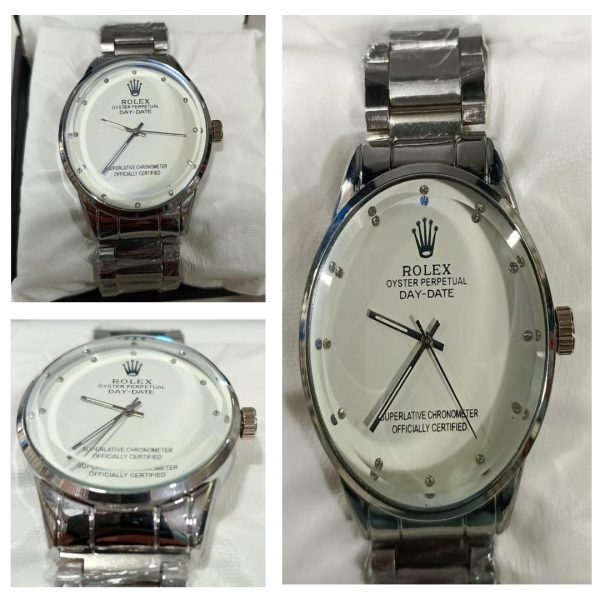 Rolex Men’s Quartz Wrist Watch – Stainless Steel Chain