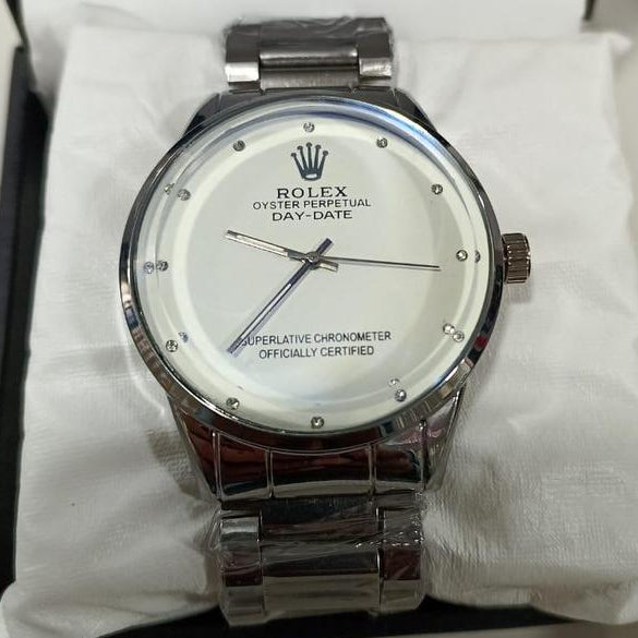 Rolex Men’s Quartz Wrist Watch – Stainless Steel Chain