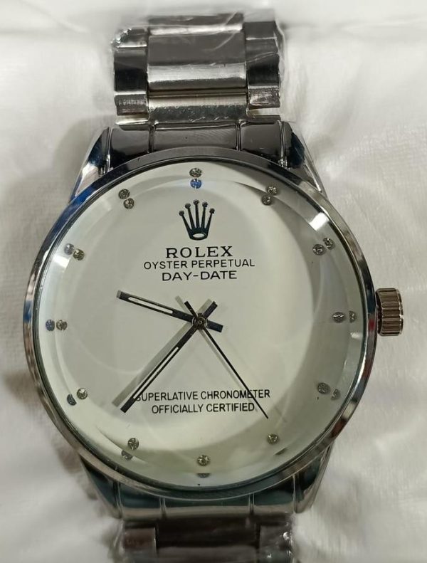 Rolex Men’s Quartz Wrist Watch – Stainless Steel Chain