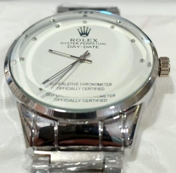 Rolex Men’s Quartz Wrist Watch – Stainless Steel Chain
